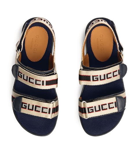 gucci kids stripped slides sandals